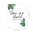 thumbnail image 4 of Koyal Wholesale Tropical Leaves Wedding Signs Bundle Set for Ceremony, Reception Decor Signage, 8.5 x 11", 30-Pack, 4 of 5