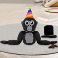 thumbnail image 4 of Muñeco de peluche mono y gorila juguete con etiqueta de gorila juguete de mono gorila juguete de peluche para cumpleaños Pascua regalo de Navidad, 4 of 8