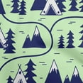 thumbnail image 1 of oneOone Velvet Light Green Fabric Mountain Pattern Fabric For Sewing Printed Craft Fabric By The Yard 58 Inch Wide, 1 of 7