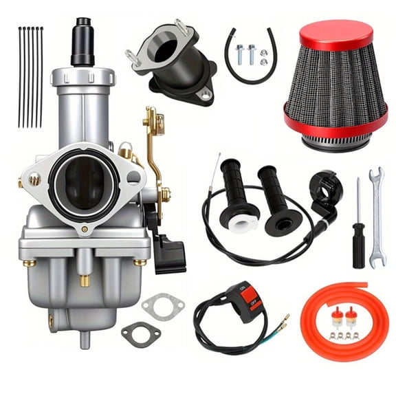 Pit Dirt Bike PZ27 with Throttle Cable Assembly Carburetor Kit Compatible with TaoTao Coolsport CG 125cc 150cc 200cc 250cc 4 Stroke Engine Dirt Bike ATV Pit Bike XR100 Go Kart Lifan Parts