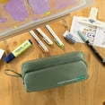 thumbnail image 4 of Estuche para bolígrafos de alta capacidad, organizador de papelería con 2 compartimentos, bolsa para bolígrafos de mano, 4 of 5