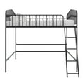 Novogratz Bushwick Metal Full Loft Bed, Black