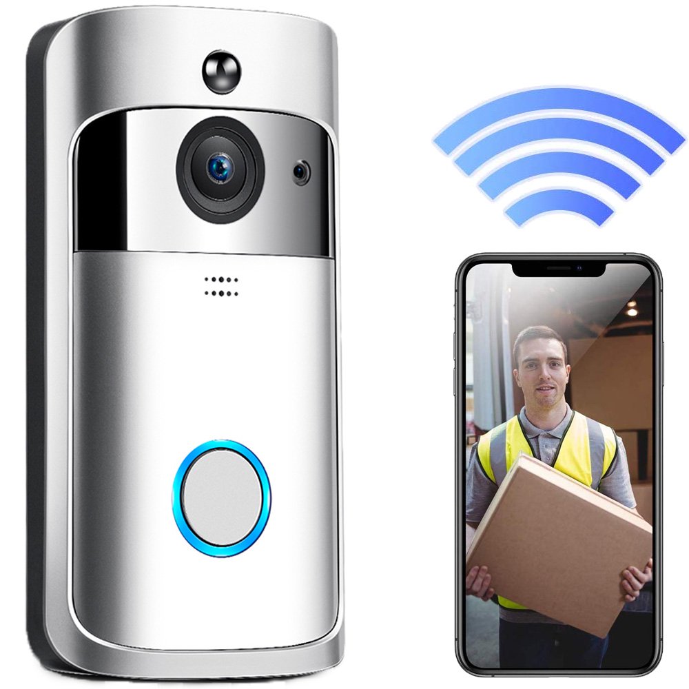 Smart Video Doorbell, Doorbell Camera HD 720P WiFi Doorbell Wireless