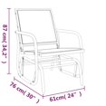 thumbnail image 4 of vidaXL 3 Piece Garden Glider Lounge Set Black Textilene and Steel, 4 of 5
