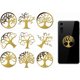 thumbnail image 1 of 9 pegatinas metálicas doradas de 1,6 x 1,6 pulgadas, con diseño de árbol de la vida, autoadhesivas, de epoxi y con temática simple, con forma de pirámide., 1 of 6