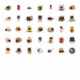 thumbnail image 2 of 35pcs Cute Stickers Cat Stickers Funny Stickers PVC Sticker Food Stickers for Laptops Notebooks Suitcases, 2 of 9