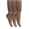 thumbnail image 2 of Slouch Socks for Women Extra Heavy Extra Long Shoe Size 5-10 - (Beige, 2 Pair), 2 of 13