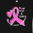 thumbnail image 4 of Inktastic Love, Care, Cure Breast Cancer Awareness Pink Ribbon Boys or Girls Baby T-Shirt, 4 of 5