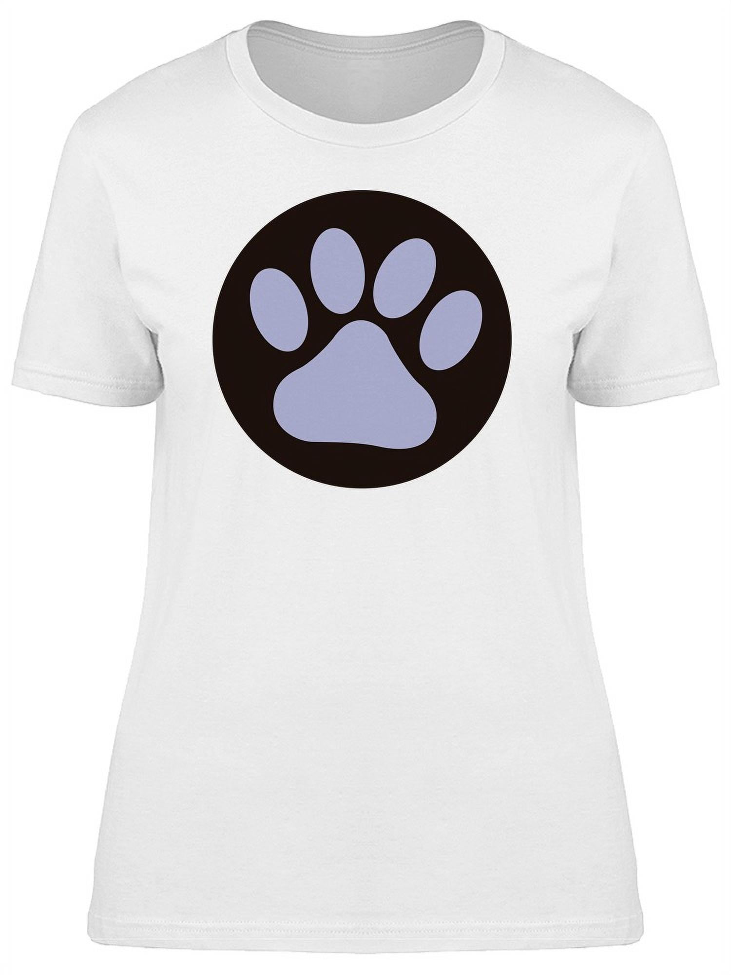 Paw Print Dog TShirt Women Image by Shutterstock, Female Large