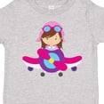 thumbnail image 4 of Inktastic Pilot Girl, Airplane, Plane, Flying, Brown Hair Girls Toddler T-Shirt, 4 of 5