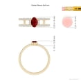 thumbnail image 4 of ANGARA Natural Oval Ruby Parallel Split Shank Ring with Accents in 14K Yellow Gold for Women (Size-6x4mm) | July Birthstone, Birthday, Anniversary, Jewelry Gift for Women | Natural Ruby Ring, 4 of 9