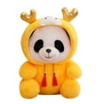 thumbnail image 2 of Chinese New Year Plush Toy - Transforming Zodiac Animal Doll with Hat, 10.6 Inch Soft Cotton Stuffed Animal for Spring Festival Decoration & Gift Yellow, 2 of 7