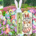 thumbnail image 4 of SPXUBZ Easter Bunny Garden Flag Double Sided, Easter Egg Gnome Rabbit Pascha Yard Outdoor Flag 12 x 18 Inch, 4 of 7