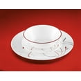 Corelle Splendor, White and Red Round 12Piece Dinnerware Set