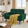 thumbnail image 6 of Pingliang Home Loveseat Small Sofa 2 Seater Sofa Couch with 2 Pillows, Modern Linen Fabric Love Seat for Apartment Bedroom Living Room Small Space Office Studio,Green, 6 of 10
