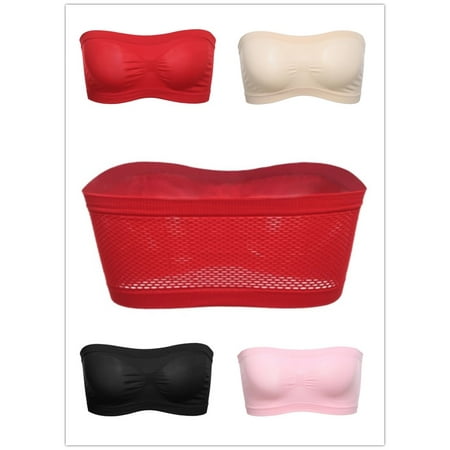 

Faithtur Women Bra Non-Padded Wire-Free Bandeau Stretch Tube Tops