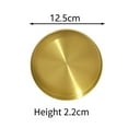 thumbnail image 1 of Elegant Gold Stainless Steel Storage Tray Jewelry Display Plate Organizer for Cosmetics Coffee Table Snacks Keys 12 5cm, 1 of 12