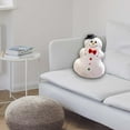 thumbnail image 4 of Christmas Snowman Shaped Pillow - Decorative Throw Pillow, Soft Fabric Filled with PP, 38x15x10cm 280g, for Living Room/Bed/Sofa, 4 of 5