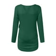 thumbnail image 4 of PENGXIANG T-Shirt de Maternité pour Femmes, Ourlet Régulier, Décontracté, Manches Longues, Col Rond, Basique, T-Shirt d'Allaitement, Haut, Ceinture, Allaitement, 4 of 5