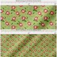 thumbnail image 2 of Soimoi Green Cotton Poplin Fabric Text,Leaves & Tomato Vegetable Print Sewing Fabric Yard 56 Inch Wide, 2 of 7