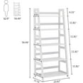thumbnail image 7 of Tribesigns 5-Tier Bookshelf Modern Bookcase, 5 Shelves Ladder Shelf White, 7 of 7