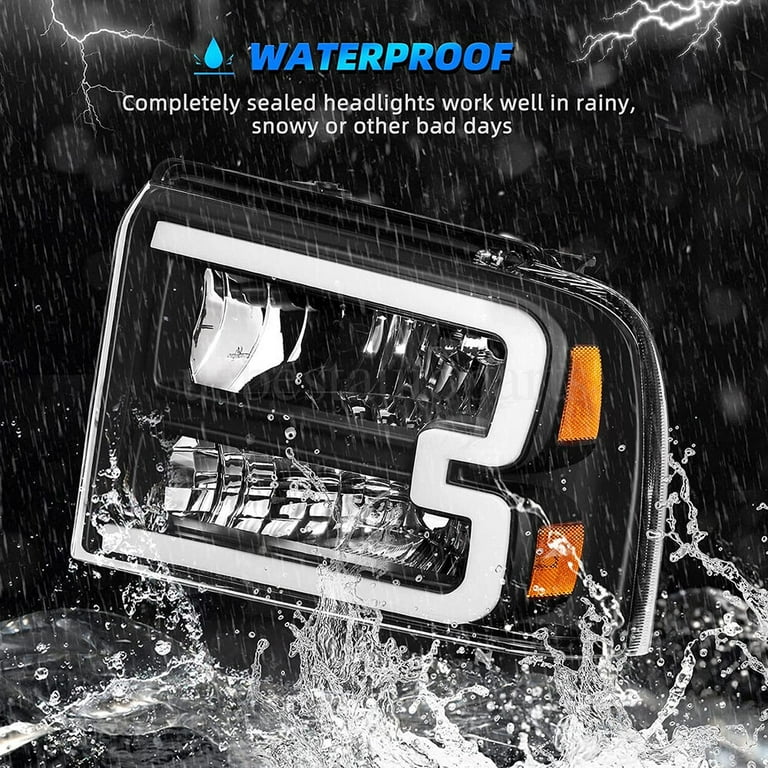 Buy 05-07 Ford Super Duty Pickup Truck Headlights Headlamps Pair Set In - Foto 3