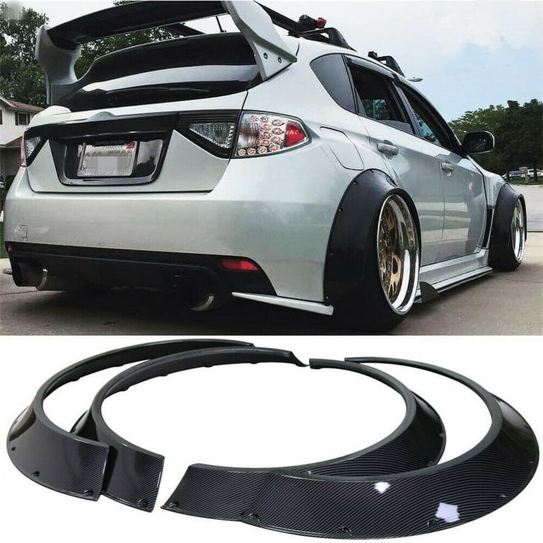 4x Universal Car Fender Flares Carbon Fiber Look Extra Wide Body Wheel  Arches US 