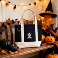 thumbnail image 4 of Halloween Canvas Tote Bag, Mini Tote Purse, Reusable Shoulder Handbag for Party, Shopping, Travel & Daily Use, 4 of 4
