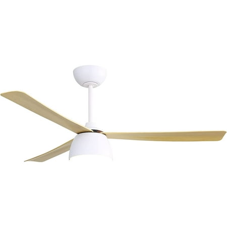 

YIGOU 52 Inch Wood Ceiling Fan with Lights Remote Control 18W Dimmable LED Light Reversible DC Motor Modern Ceiling Fan for Farmhouse Kitchen Bedroom Basement Dining Living Room #52104SNHM