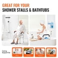 thumbnail image 5 of VEVOR Shower Chair Seat with Padded Arms and Back, Shower Stool with Reinforced CrossBar, Adjustable Height Bench Bath Chair for Elderly Disabled, Shower Chair for Inside Shower Bathtub, 400 lbs, 5 of 9