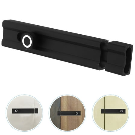 NICEXMAS Sliding Door Lock Black Aluminum 1 Set No Drill Installation for Enhanced Home Security
