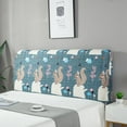 thumbnail image 4 of Pre-Owned DEKAXID Washable Bed Headboard Dustproof Protector Covers Modern Style Geometric Bed Headboard Cover Elastic Spandex Bed Head Cover, 4 of 7