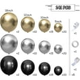 thumbnail image 2 of Black Gold Silver Balloons Garland Arch Kit, 141Pcs Latex Balloons Different Sizes 18 12 10 5 Inch for Party Decorations, Wedding Backdrop, Birthday, Baby Shower, Graduation, 2 of 14