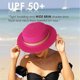 thumbnail image 4 of Sombrero de paja plano para mujer, sombrero de playa con protector solar de verano, decoración de cinturón, 56-58cm de circunferencia, 4 of 5