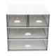 thumbnail image 3 of Dressing Table Organizer Plastic Storage Box Practical Multi-layer Makeup Holder White 1Pack, 3 of 4