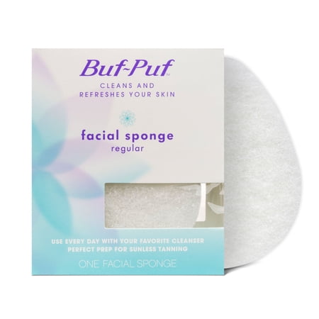 Buf-Puf Reusable Facial Sponge, Non-Irritating, Blackhead Removal, Double-Sided