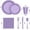 Lavender, variant on 350 Pcs Lavender Plastic Plates For Party, Lavender Disposable Plates Set, 50 Of Each 9" Dinner Plate Set, 7" Dessert Plate, Cups, Napkins & Cutlery Plastic Dinnerware Set
