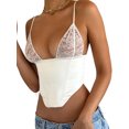 thumbnail image 4 of VISgogo, camisolas salvajes a la moda para mujer, camisetas sin mangas de corte bajo con retazos de encaje, camisetas sin mangas con dobladillo Irregular de verano, chalecos sin espalda VISgogo moda, 4 of 9