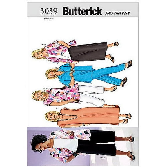 Butterick Ladies Plus Size Easy Sewing Pattern 3039 - Tops & Dress