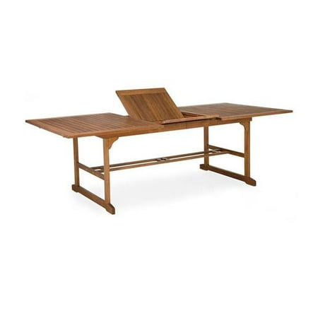 Lancaster Extension Table / Patio Dining Table - Made of Eucalyptus Wood