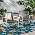 thumbnail image 2 of GDF Studio Savannah Outdoor Wood and Wicker Club Chairs, Set of 2, Gray and Mixed Black, 2 of 9