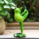 thumbnail image 3 of Resina Jardín Rana Estatua Artesanía Yoga Ranas Animal Estatuilla Ornamento (D), 3 of 7