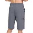 thumbnail image 4 of Little Donkey Andy Men’s Ultra-Stretch Quick Dry Lightweight Bermuda Shorts Drawstring Zipper Pocket Hiking Travel Golf Gray M, 4 of 6