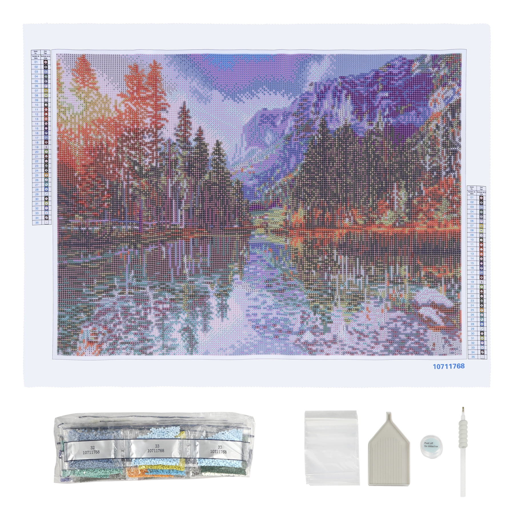 Lake Forest Diamond Art Kit by Make Market - Full Drill with Gems & Tools - 18" x 24" Canvas - 6 Pack