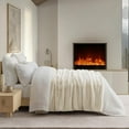 thumbnail image 4 of EVERGRACE Ultra Soft Faux Fur Throw Blanket for Couch, Luxury Sculpted Texture Faux Rabbit Fur Blanket for Bed, Fluffy Thick Plush Warm Fuzzy Throw, 920GSM (Ivory White, 50''x60''), 4 of 8