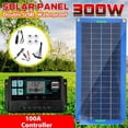 thumbnail image 2 of 2X Panel Solar de 300W 12V 5V Controlador USB Dual Cargador de BateríA de CéLulas Solares Monocristalinas una Prueba de Agua -100A, 2 of 5