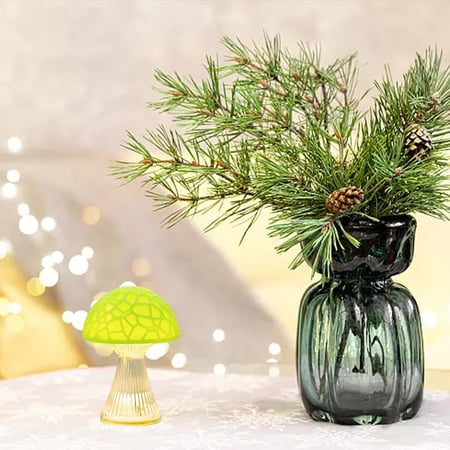 HOZVOMI Clearance! Colorful Mushrooms Lamp Healing Series LED Nightlight for Dormitory Bedroom Bedhead Home Decor Dining Living Gift(Green Batteries Included)