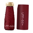 thumbnail image 3 of Paraguas de viaje simple, resistente y resistente al viento para hombres y mujeres, paraguas pequeño plegable. Rojo oscuro, 3 of 9
