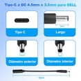 thumbnail image 3 of Cable Tipo C Smart Tip Negro Carga Rápida para Portátil Dell 65W para Hombre, 3 of 7