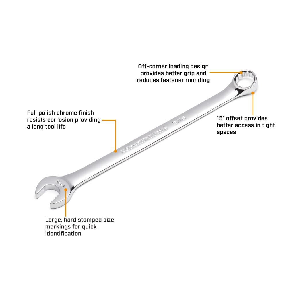 KD Tools, Large Add-On Comb Wrench Set Long Offset Box End 5 Piece Pack